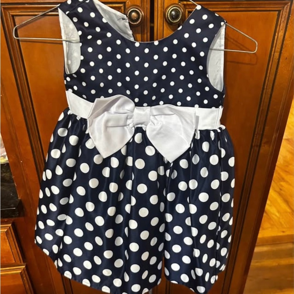Blueberi Boulevard Navy Polka Dot Dress